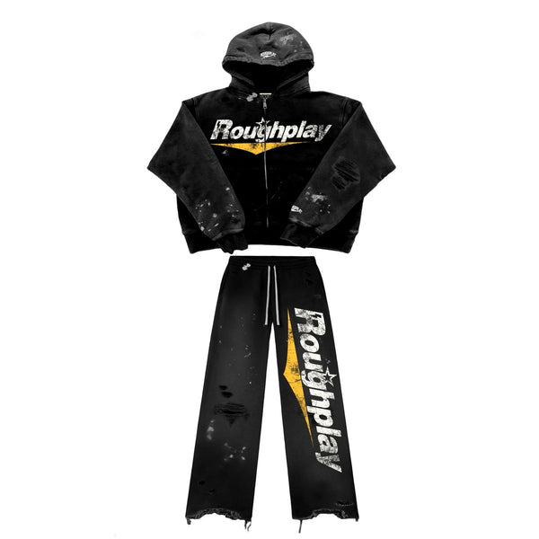 RoughPlay Zip-Up Hoodie Sweatsuit (Black)