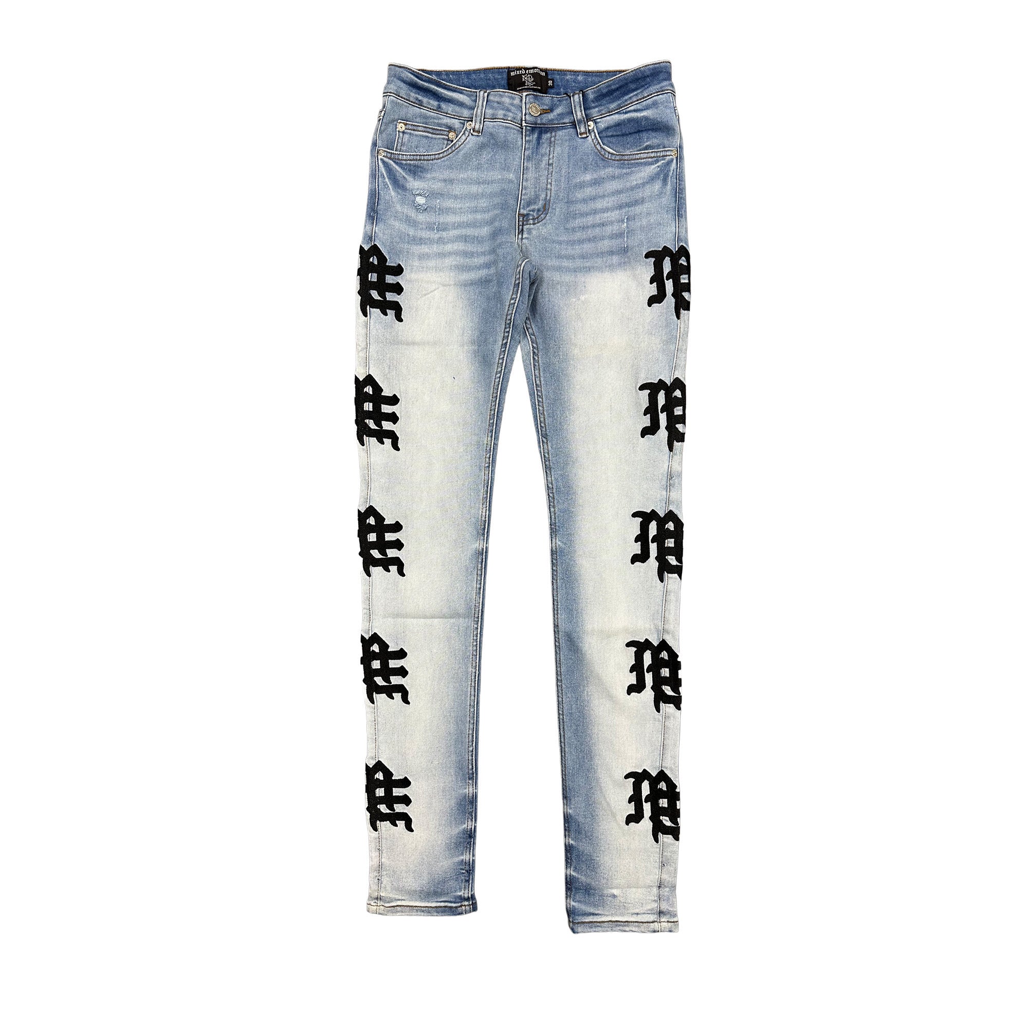 Mixed Emotion Monogram Denim (Blue Wash/Black)