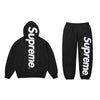 Supreme Satin Applique Sweatsuit FW25 (Black)