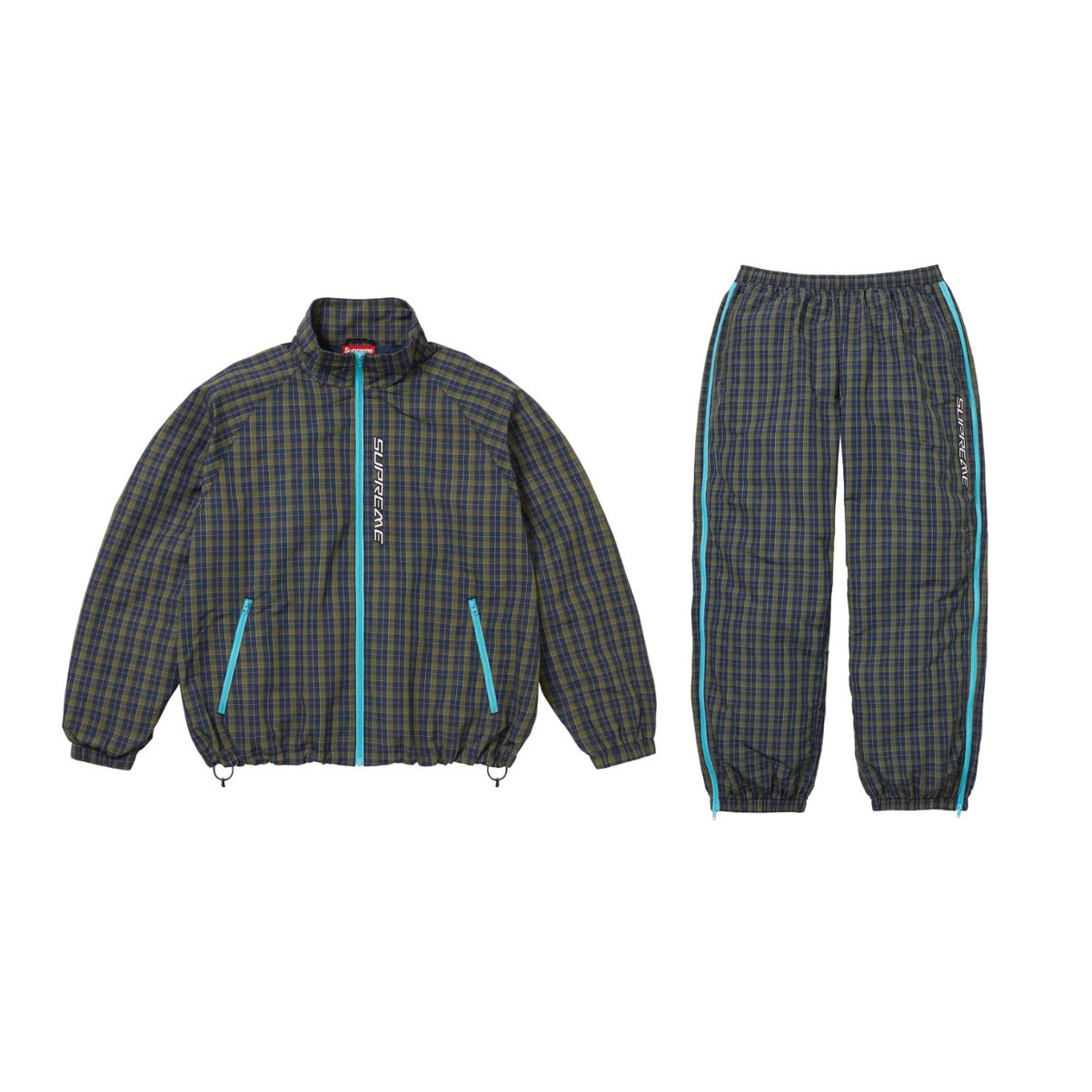 Supreme Plaid Tracksuit (Blue)
