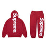 Supreme Satin Applique Sweatsuit FW25 (Maroon)