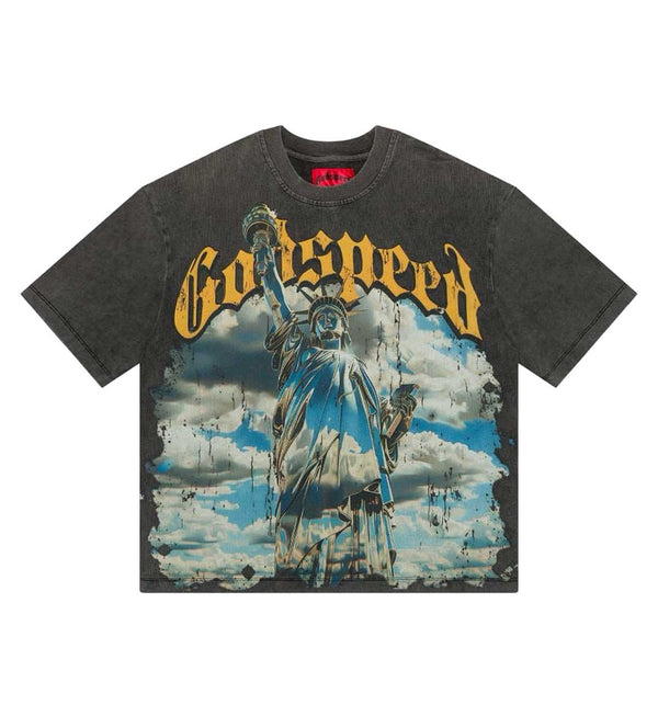 GODSPEED CHROME LIBERTY TEE (GREY WASH)