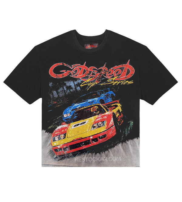 GODSPEED F.T.W TEE (BLACK BLEACHED WASH)