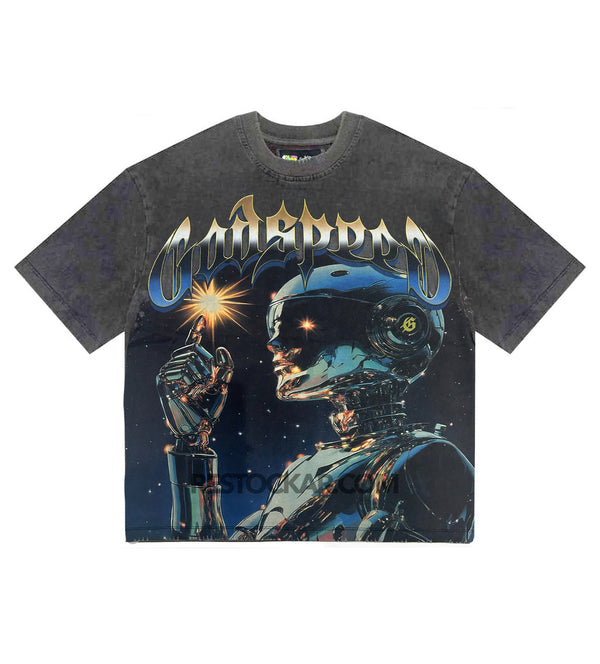 GODSPEED SPUTNIK MOMENT TEE (GREY WASH)