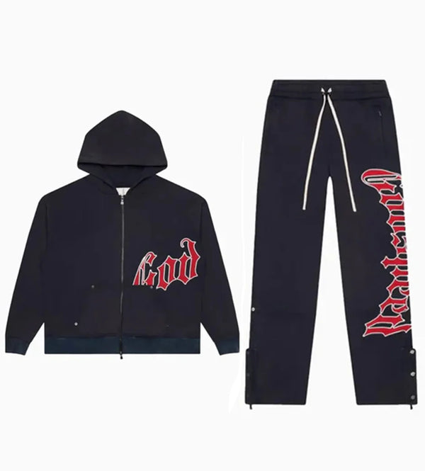 GODSPEED OG LOGO SWEATSUIT V2 (BLACK/RED)