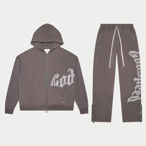 GODSPEED OG LOGO SWEATSUIT V2 (STONE/GREY)