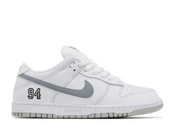 Nike SB Dunk Low Supreme 94 (White Metallic Silver)