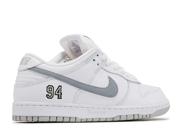 Nike SB Dunk Low Supreme 94 (White Metallic Silver)
