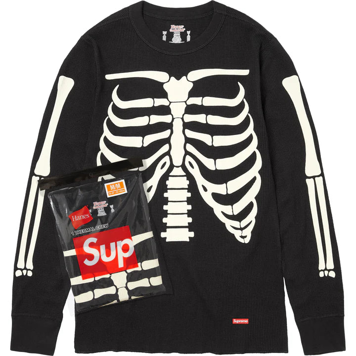 Supreme Hanes Bones Thermal Longsleeve (Black)