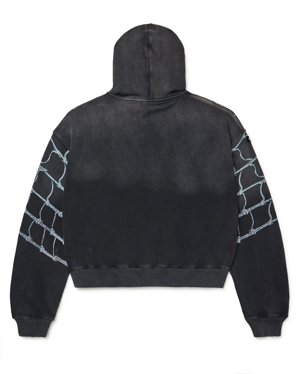 VALE FOREVER BIG WIDOW ZIP UP HOODIE (BLACK)