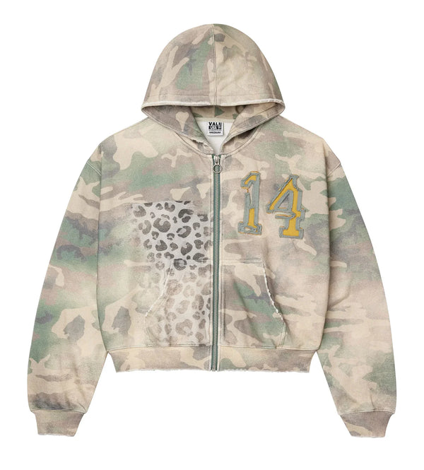 VALE FOREVER CHEETAH CAMO ZIP UP