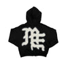 MIXED EMOTION E.N.D. RHINESTONE ZIP UP HOODIE (BLACK)