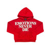 MIXED EMOTION E.N.D. RHINESTONE ZIP UP HOODIE (RED)