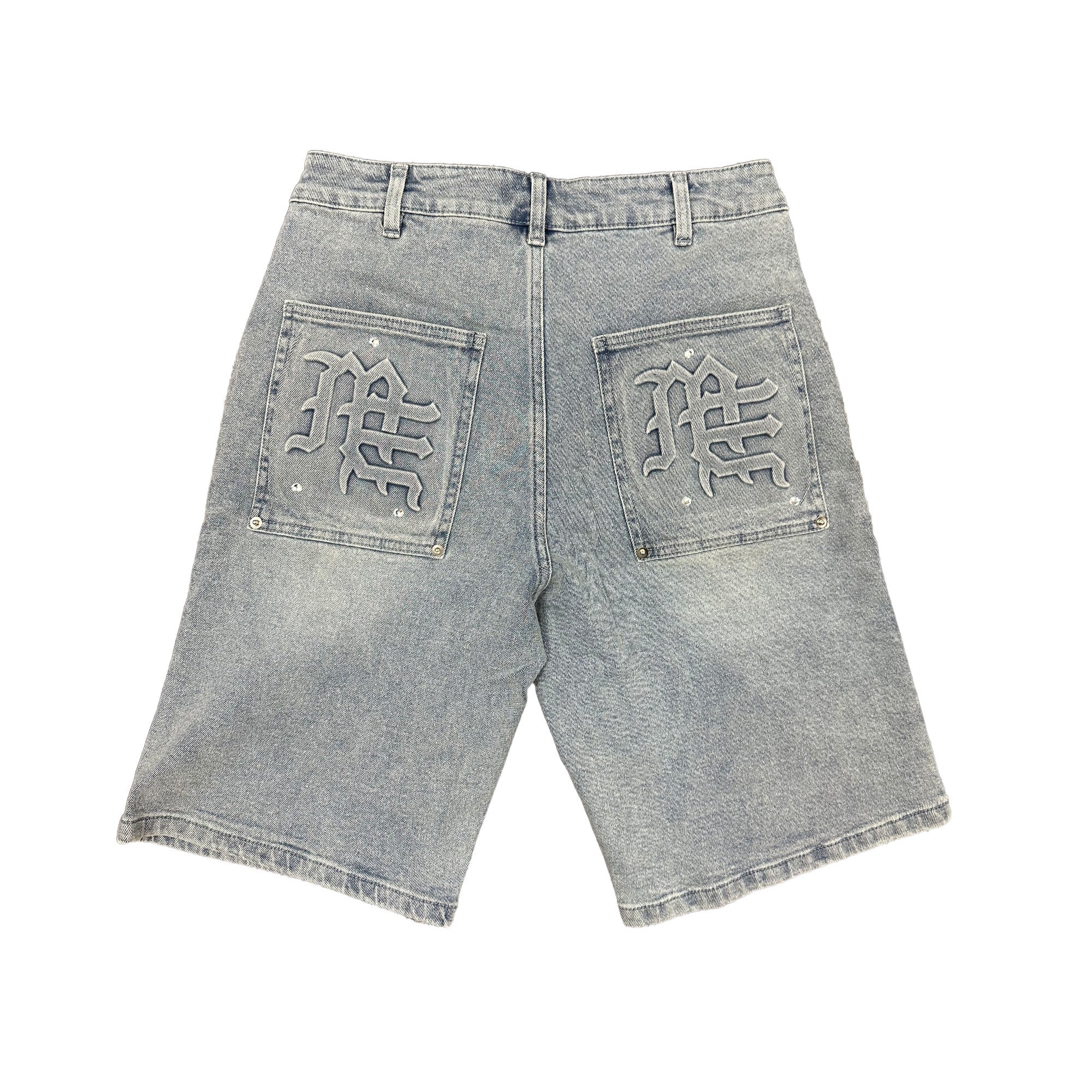 Mixed Emotion Paisley Denim Shorts