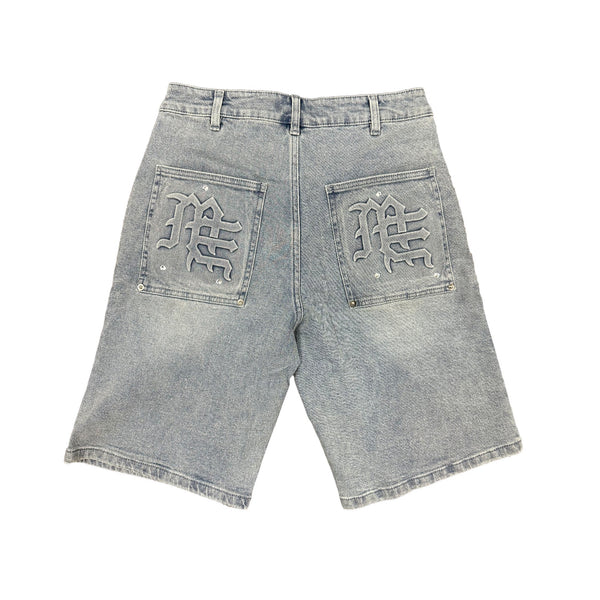 Mixed Emotion Paisley Denim Shorts
