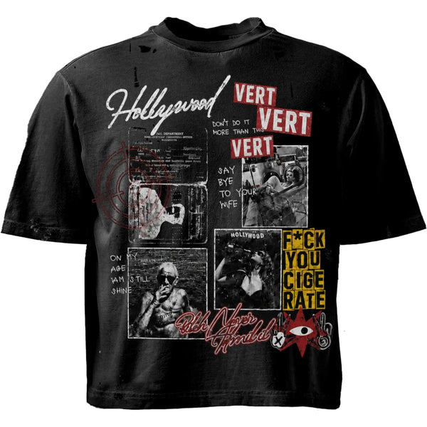 Retrovert ‘Hollywood Vert’ Tee (Black)