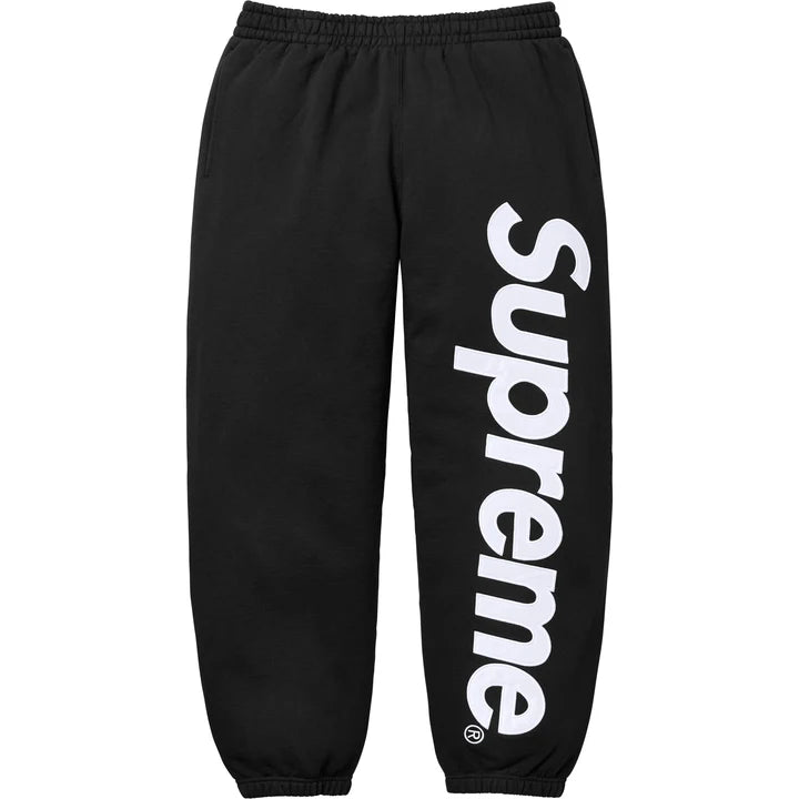 Supreme Satin Applique Sweatsuit FW25 (Black)