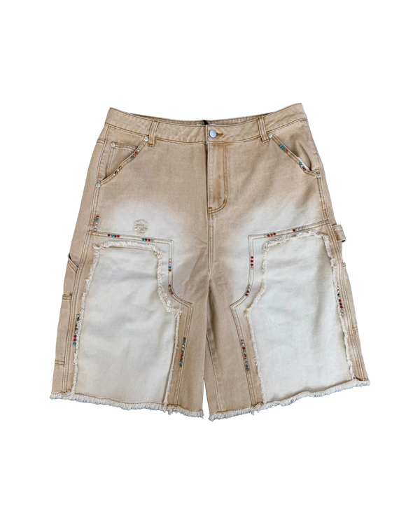 Daven Homme Embedded Rhinestone Shorts