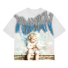 MIXED EMOTION DOVE RHINESTONE TEE (WHITE)