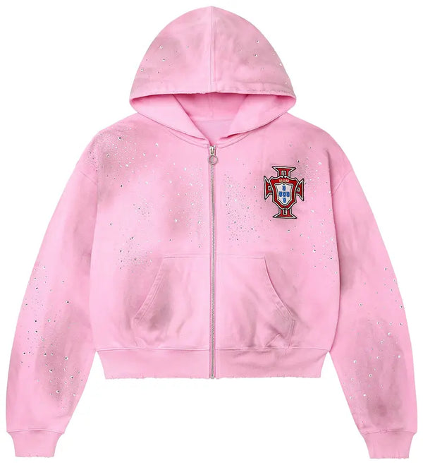 VALE FOREVER VENUS CLUSTER ZIP UP HOODIE (PINK)