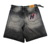 HMDD H-Star Crystal Denim Shorts (Black Wash)