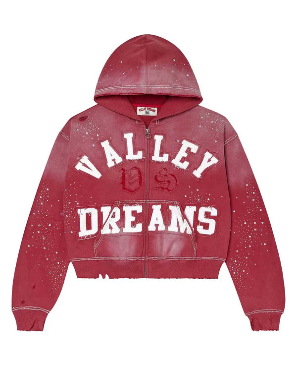 Vale Forever Classico Zip Up Hoodie (Red)