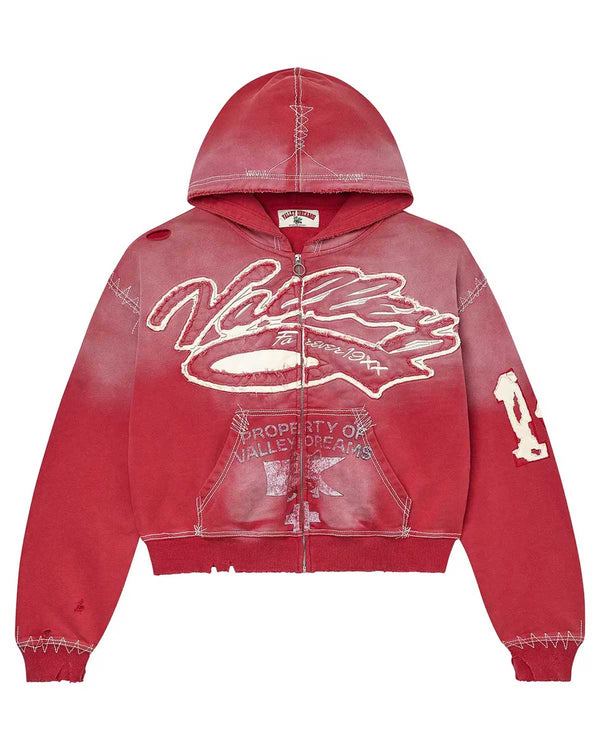 Vale Forever Religion Zip Up Hoodie (Red)