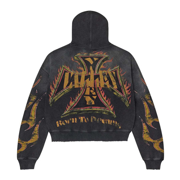 Vale Forever Reborn Waffle Zip Up Hoodie