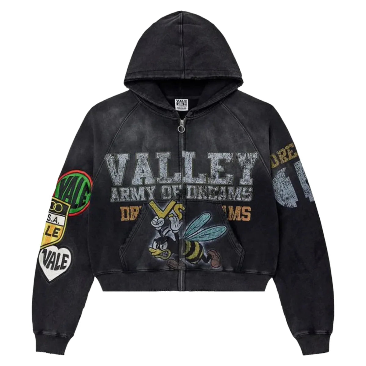 Vale Forever Army Zip Up Hoodie (Black)