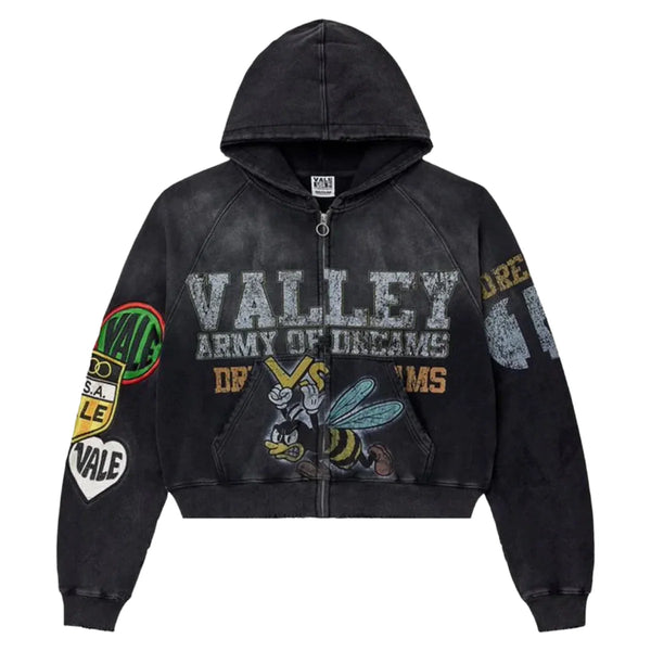 Vale Forever Army Zip Up Hoodie (Black)