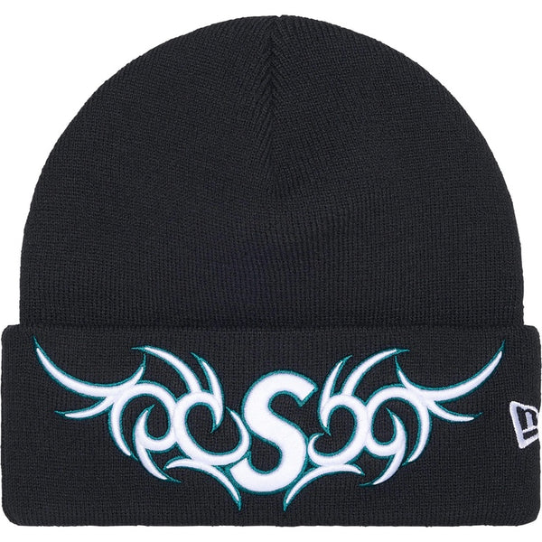 Supreme New Era Tribal S Logo Beanie (Navy)
