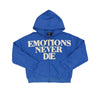 Mixed Emotion E.N.D. Rhinestone Zip Up Hoodie (Blue)
