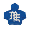 Mixed Emotion E.N.D. Rhinestone Zip Up Hoodie (Blue)