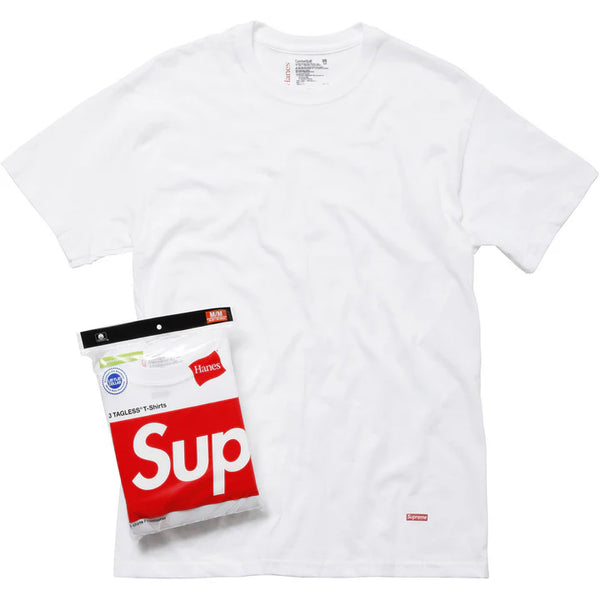 Supreme Hanes Tagless Tees 3 Pack (White)