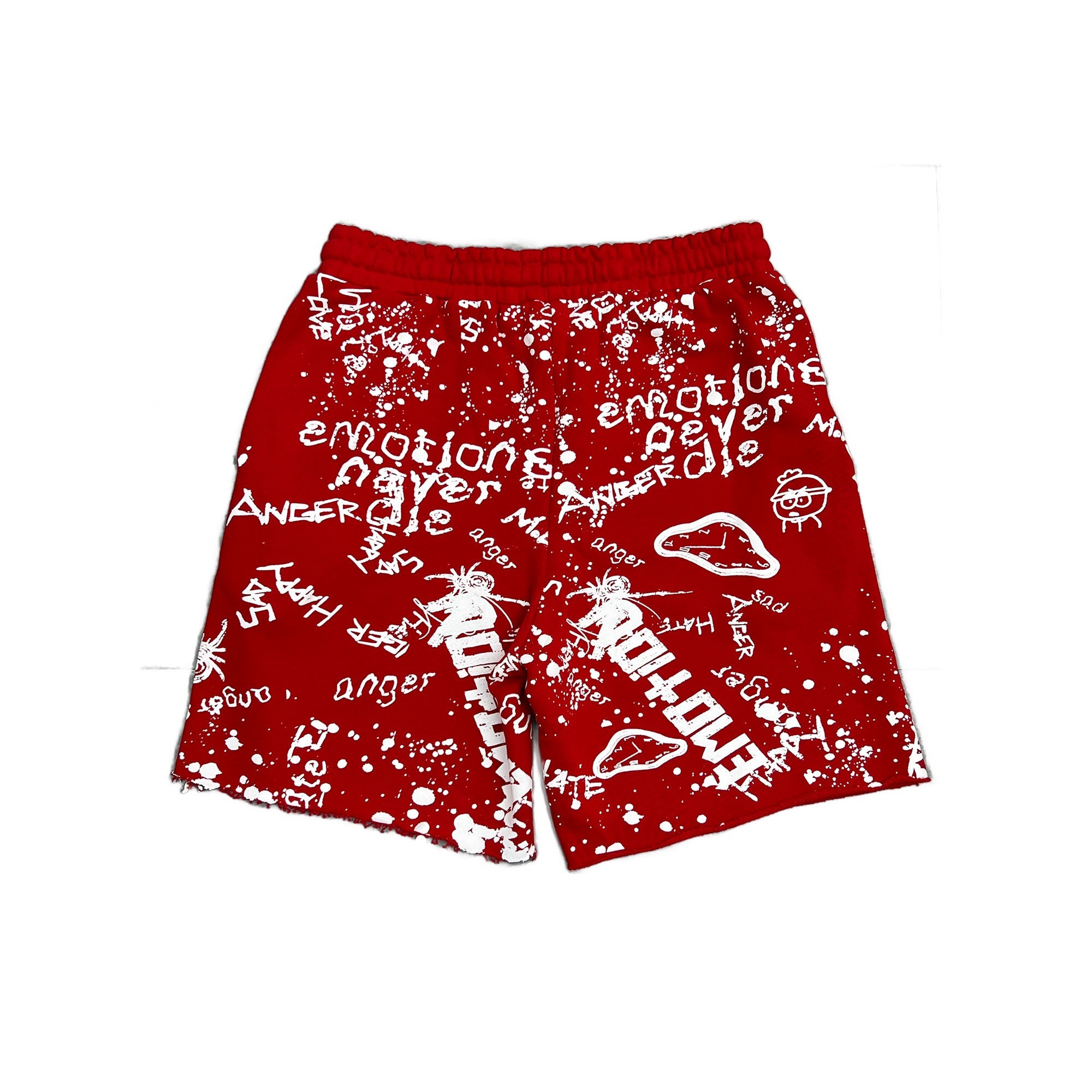 Mixed Emotion Graffiti Shorts (Red)