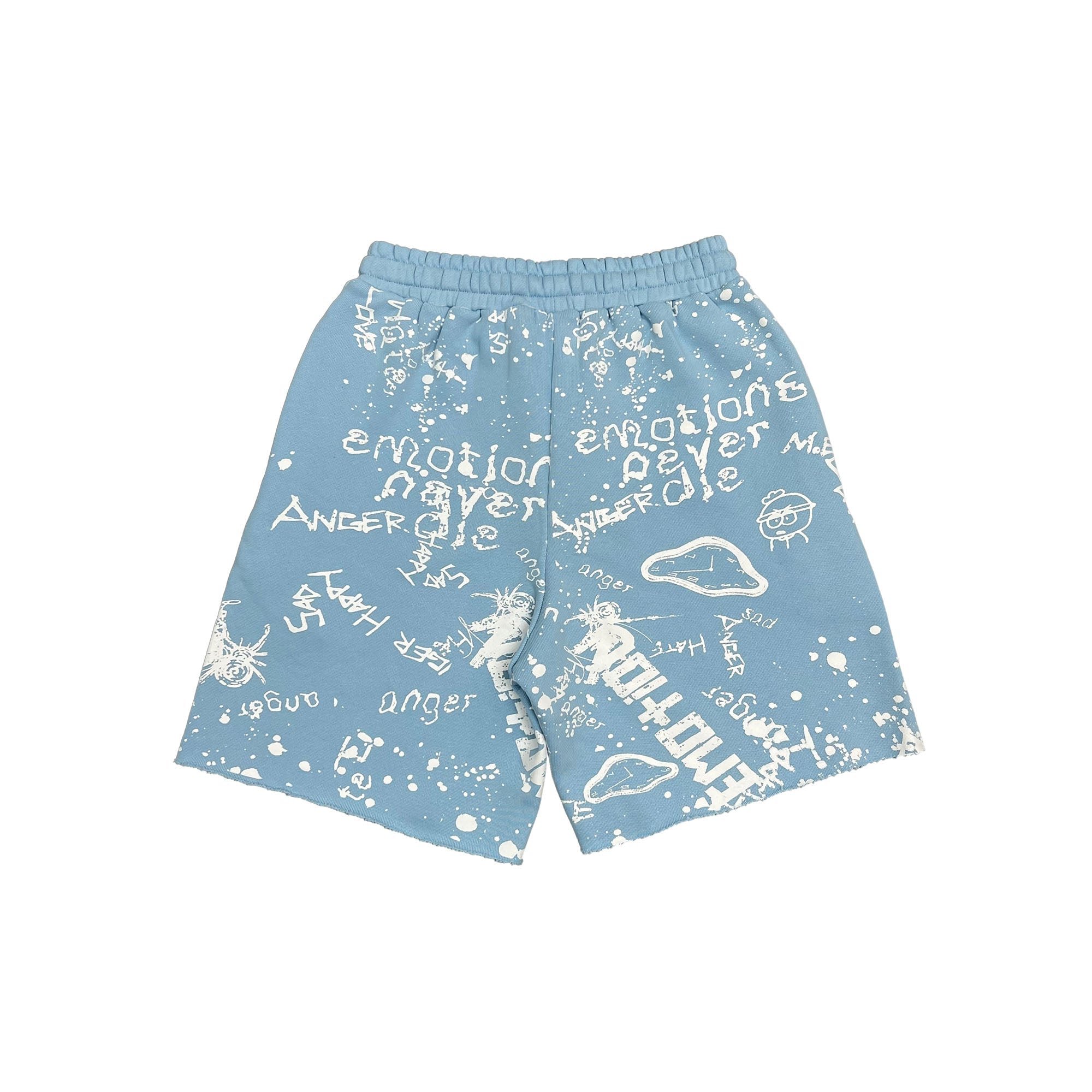 Mixed Emotion Graffiti Shorts (Blue)