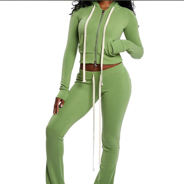 Body By Raven Knitwear Sweatsuit (Matcha Green)