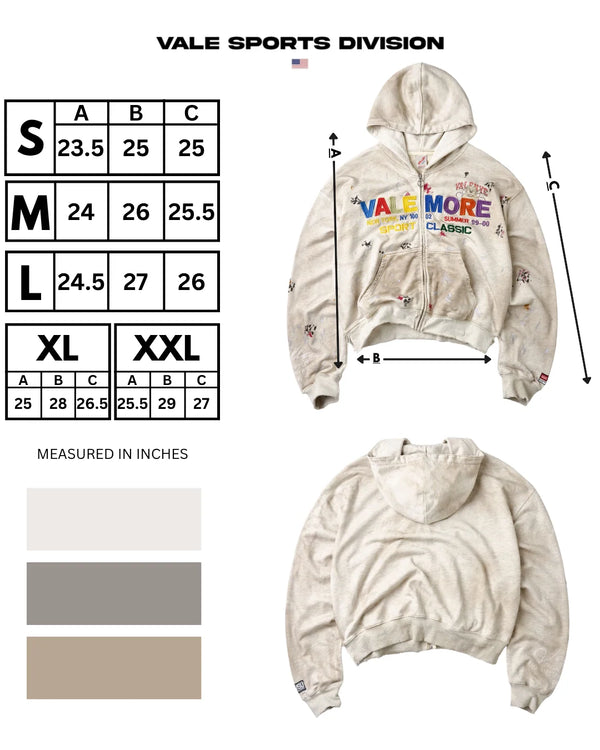 Vale Forever ‘Sunday’ Zip Up Hoodie