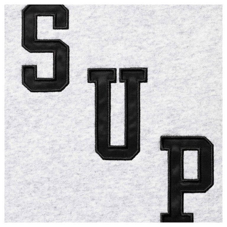 Supreme Slant Appliqué Half Zip Pullover (Grey)