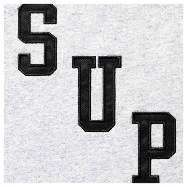 Supreme Slant Appliqué Half Zip Pullover (Grey)