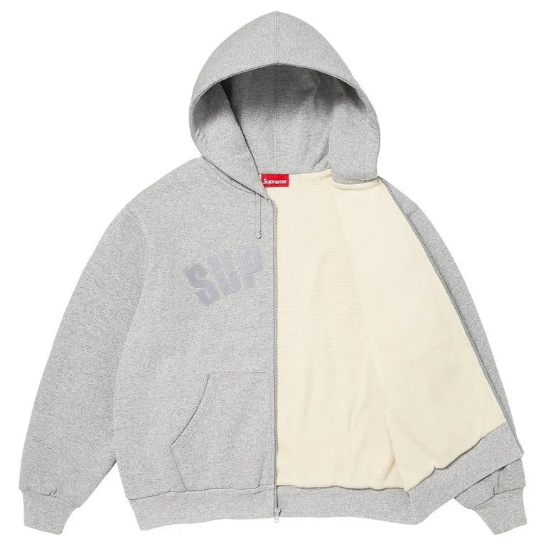 Supreme Arc Thermal Lined Zip Up Hoodie (Grey)