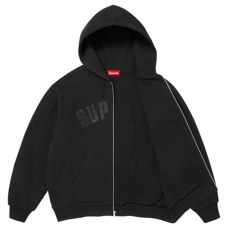 Supreme Arc Thermal Lined Zip Up Hoodie (Black)