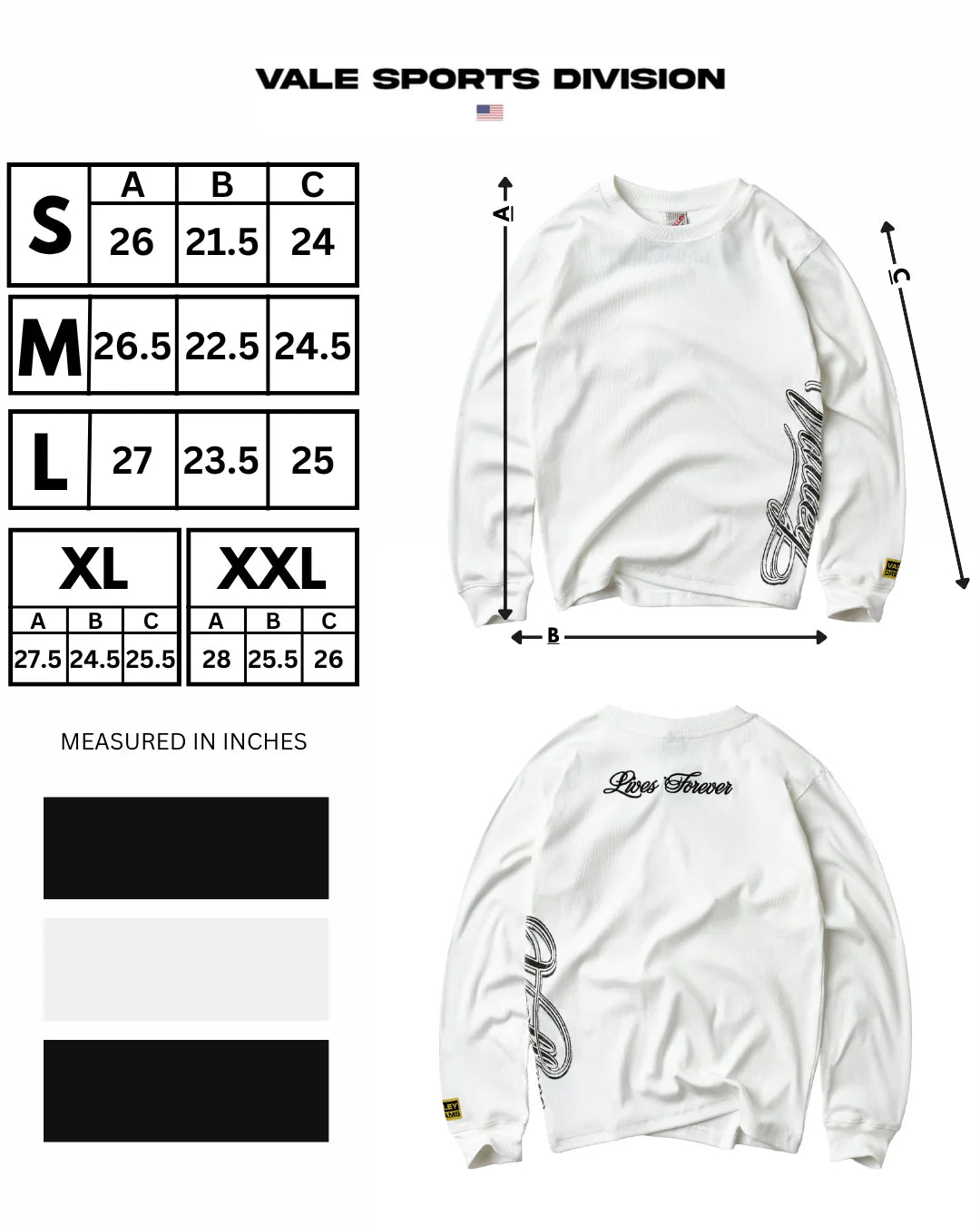 Vale Forever Cursive Thermal (White)