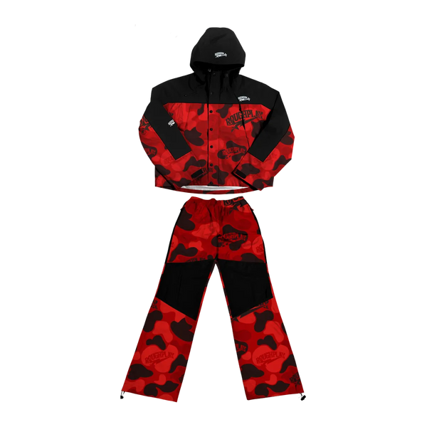ROUGHPLAY WATER RESISTANT TRACKSUIT (RED CAMO)