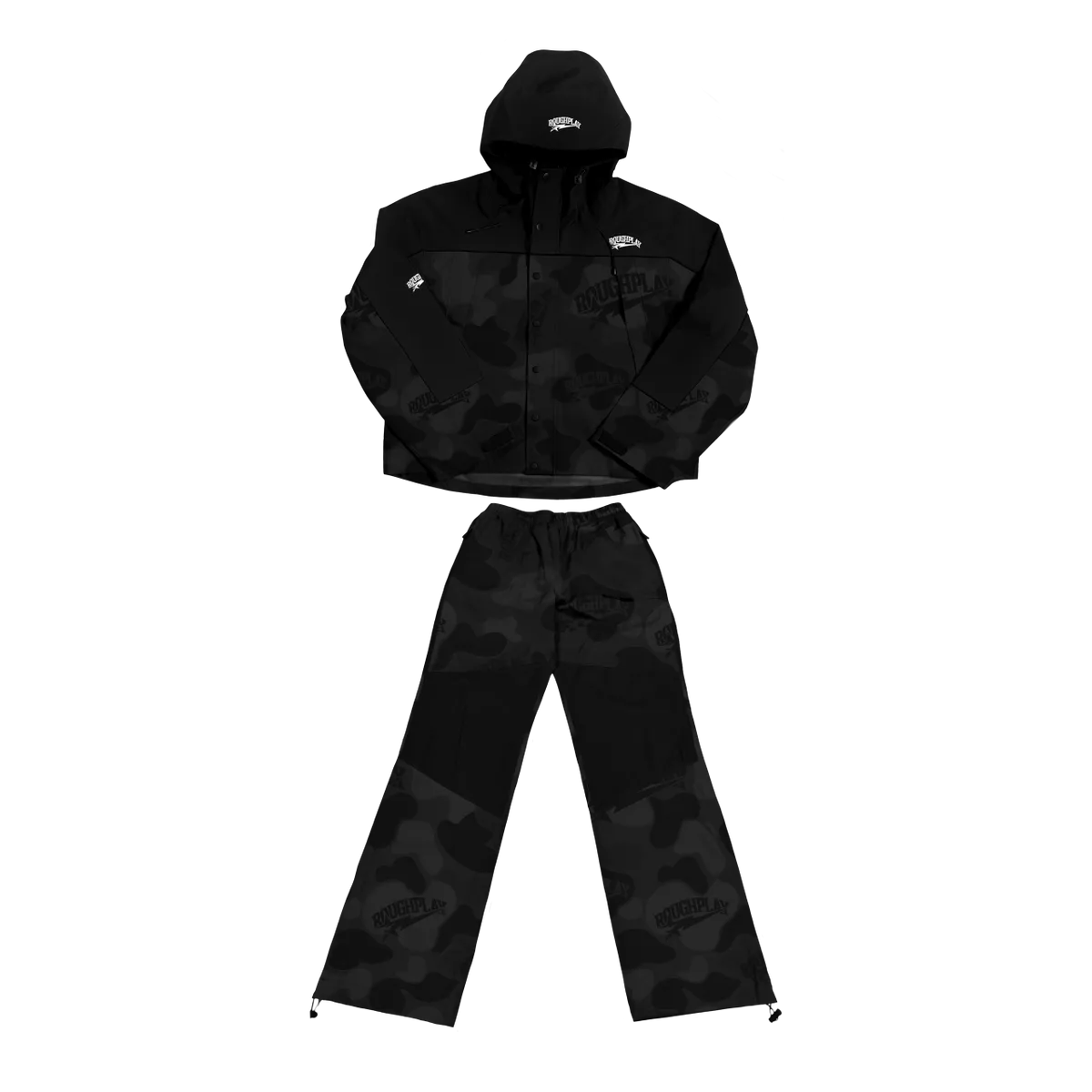 ROUGHPLAY WATER RESISTANT TRACKSUIT (BLACK CAMO)