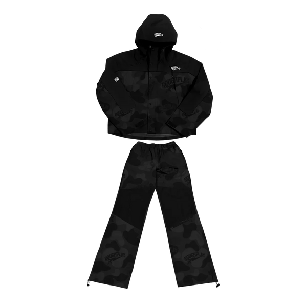 ROUGHPLAY WATER RESISTANT TRACKSUIT (BLACK CAMO)