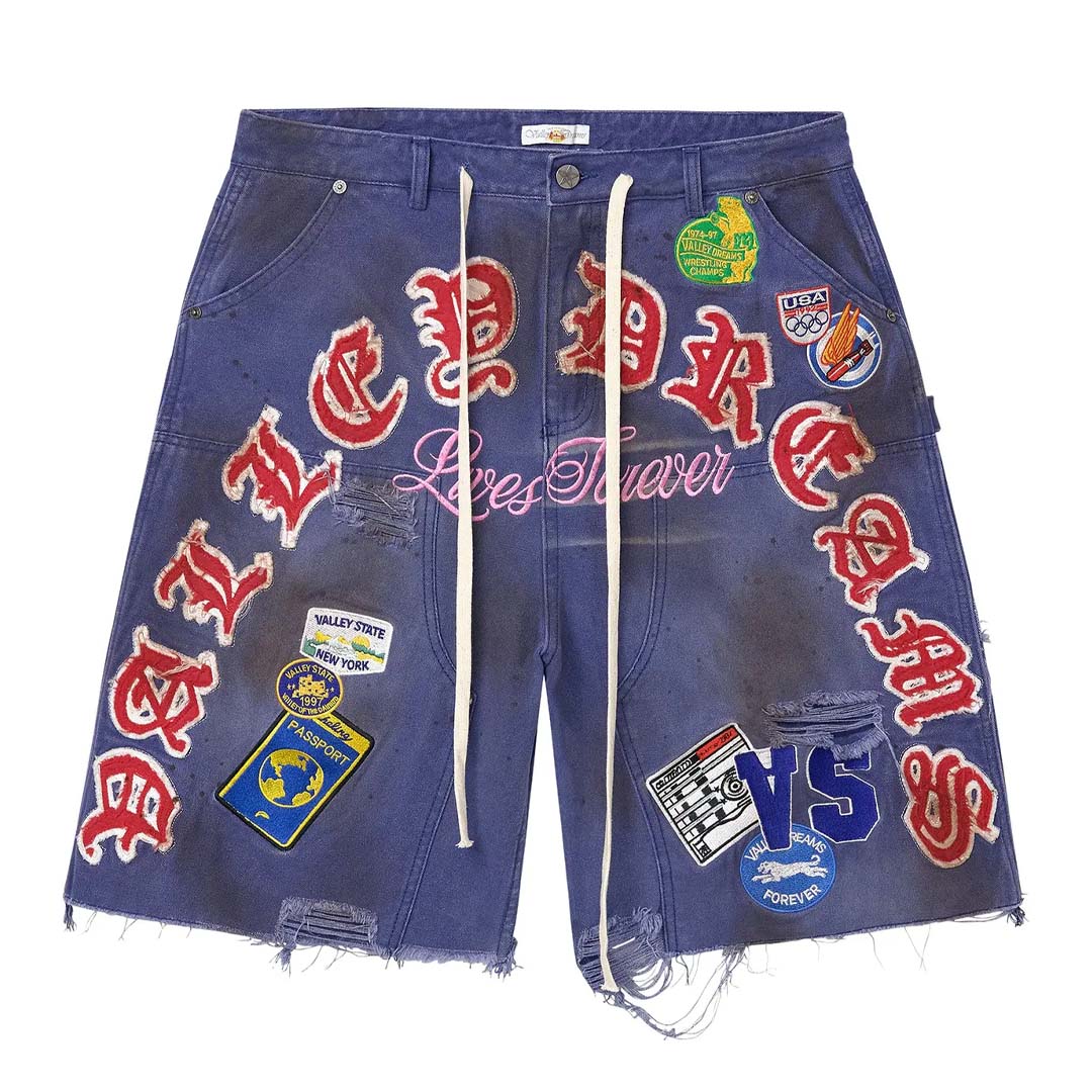 Vale Forever Workshop Jorts  (Blue Wash)