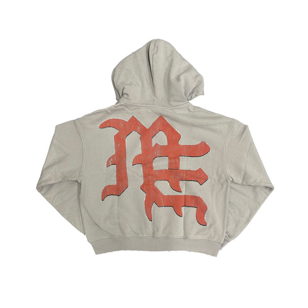 Mixed Emotion Broken Halo Zip-Up Hoodie (Grey)