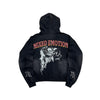 Mixed Emotion Broken Wings Zip-Up Hoodie (Black)