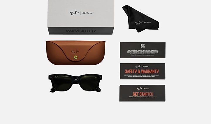 Ray-Ban | Meta Wayfarer Glossy Black (Black/G15 Green)